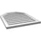 Ekena Millwork Octagonal Top Surface Mount PVC Gable Vent w/ 2"W x 1-1/2"P Brickmould Frame, 24"W x 30"H GVPOT24X3002SF - alternate 2